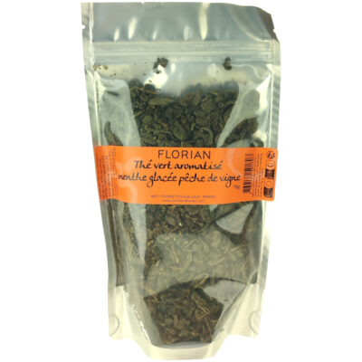 Thé Vert Saveur Pêche de Vigne Menthe Glaciale, Confiserie Florian